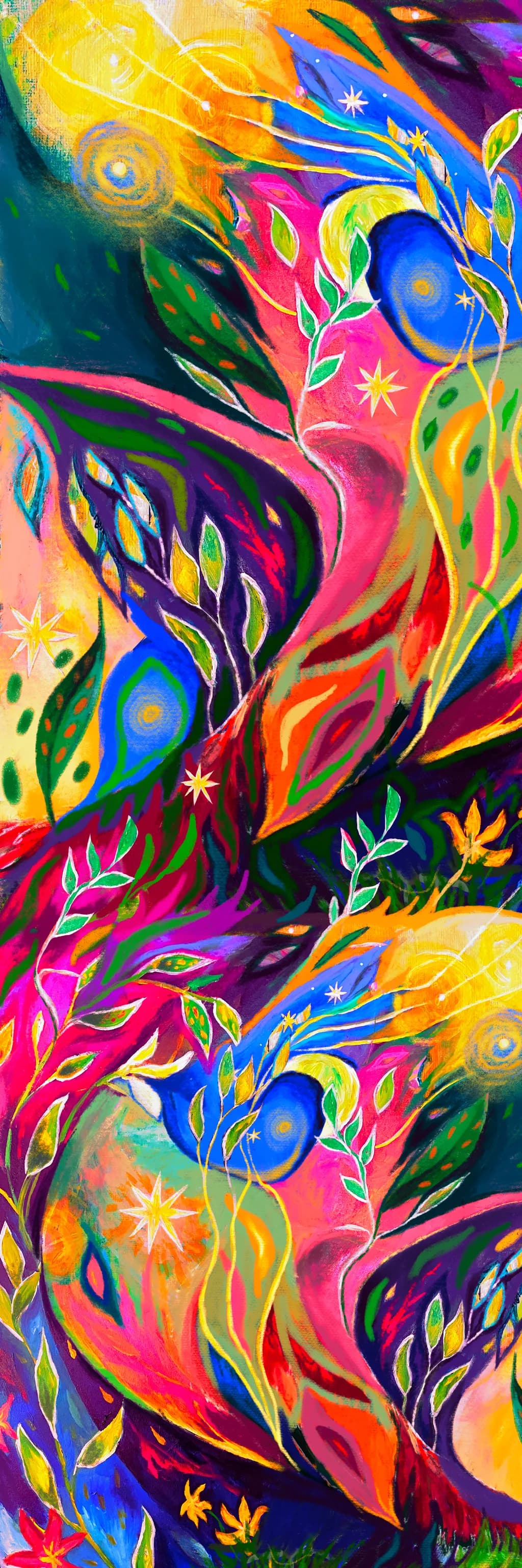 Vibrant Whispers of Nature: A Colorful Dance of Life and Energy