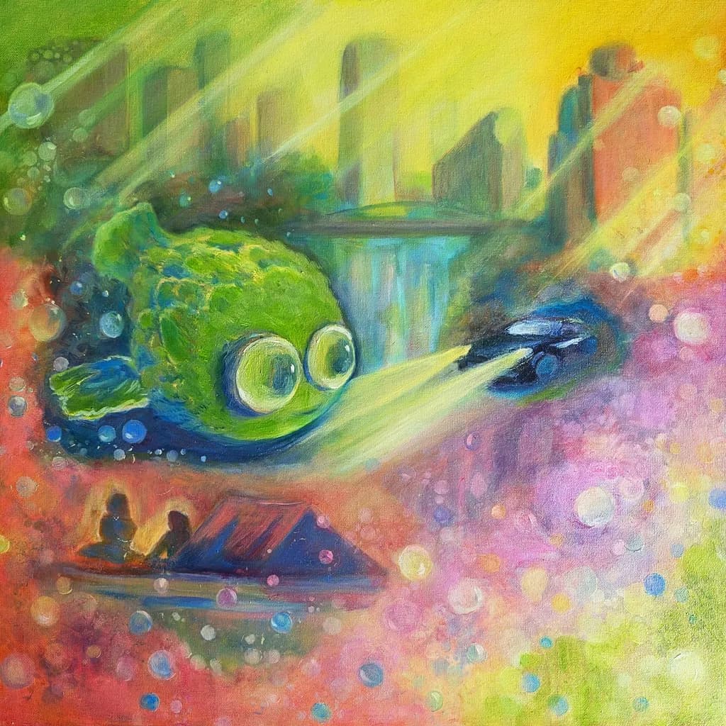 Whimsical Underwater Adventures: A Playful Journey Through Colorful Urban Depths