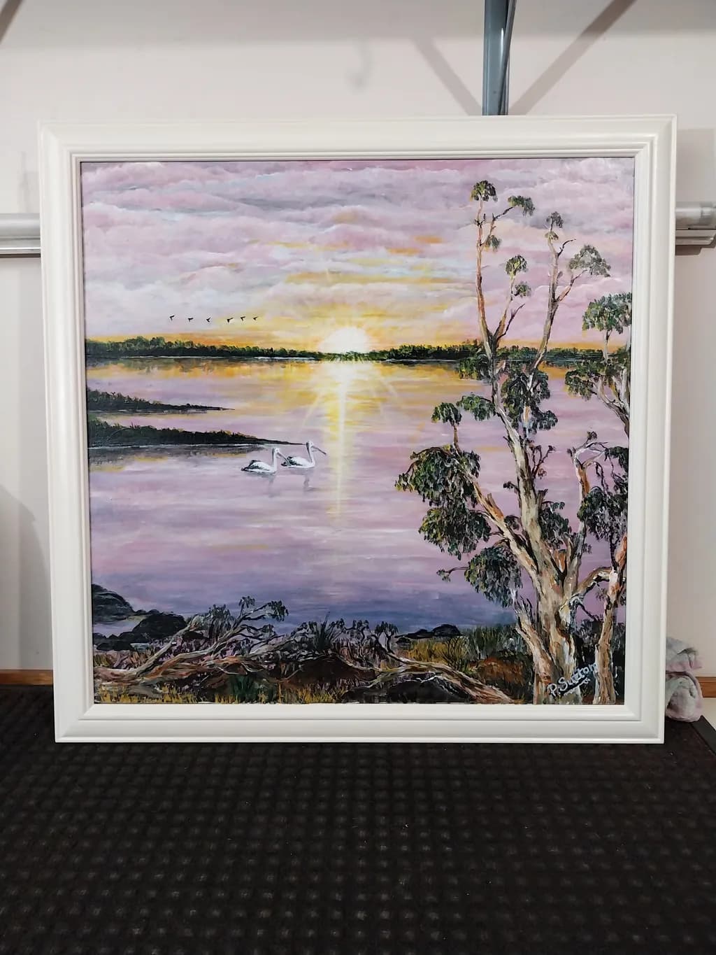 Serenity at Sunset: A Tranquil Landscape of Water and Wildlife