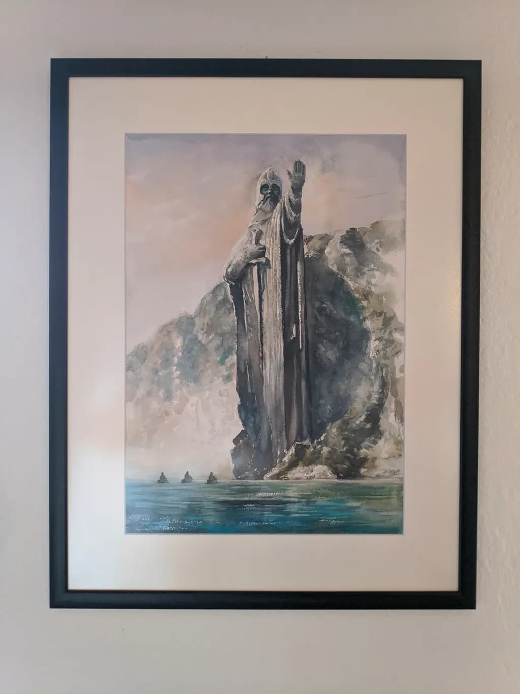 Giant Statue by Mountains