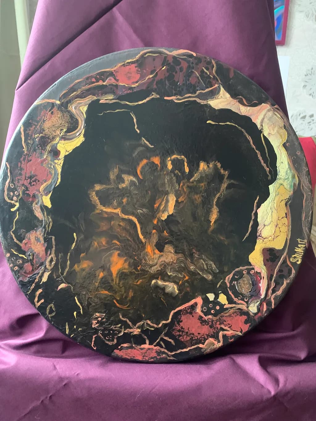 Ethereal Whispers: A Dance of Color and Texture in Abstract Form