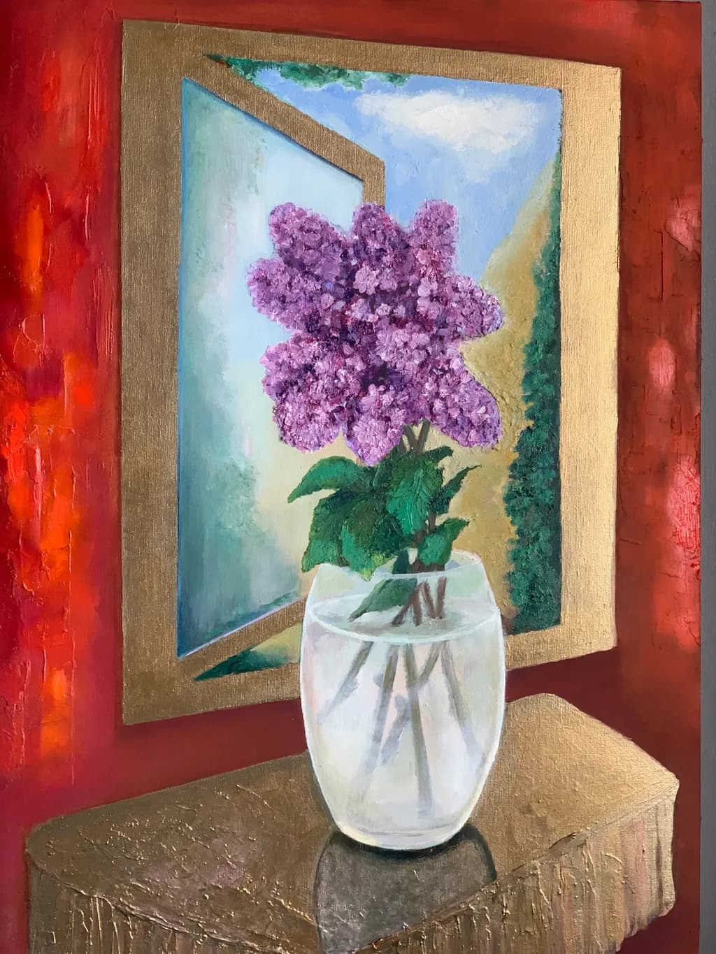 Vibrant Serenity: Lilac Dreams in a Decorative Still-Life Setting