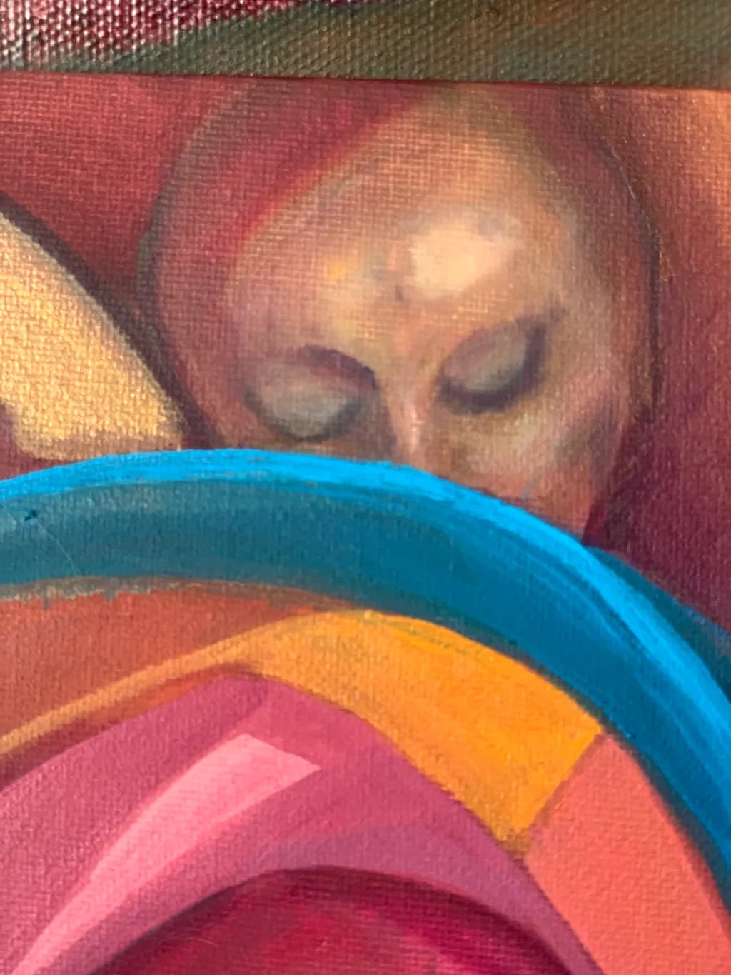 Whispers of Color: A Dreamy Embrace in Abstract Form