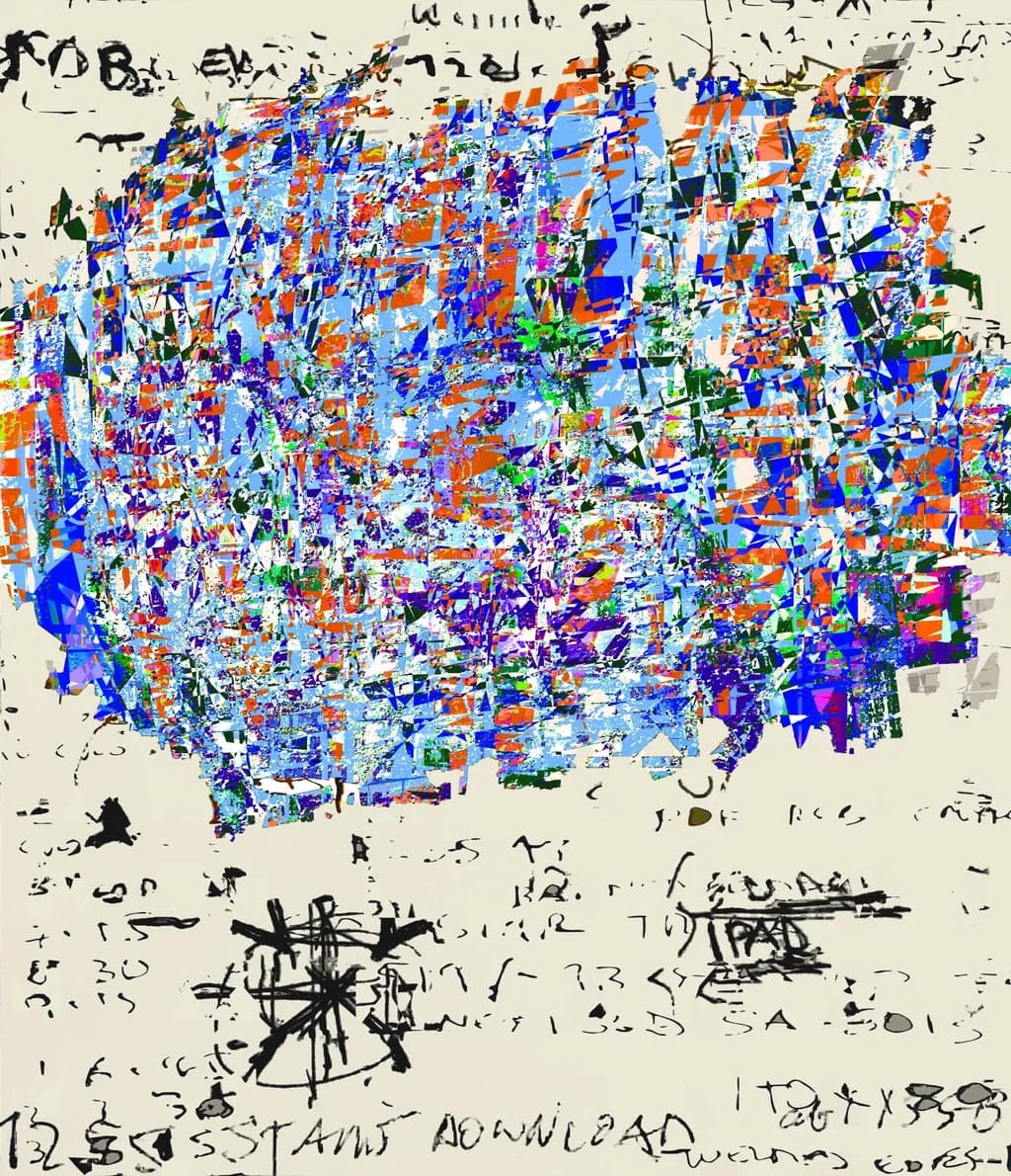 Vibrant Chaos: A Symphony of Color and Texture in Abstract Expressionism