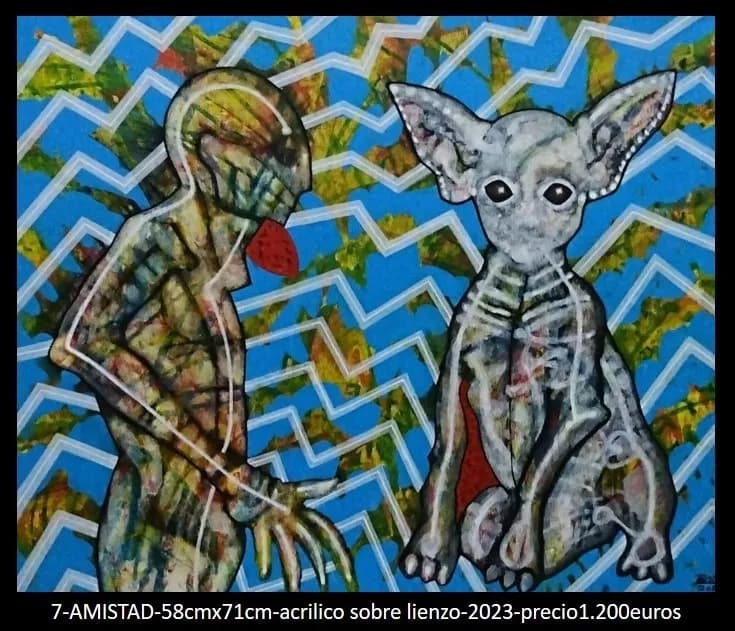 Whispers of Connection: An Abstract Encounter Between Two Worlds