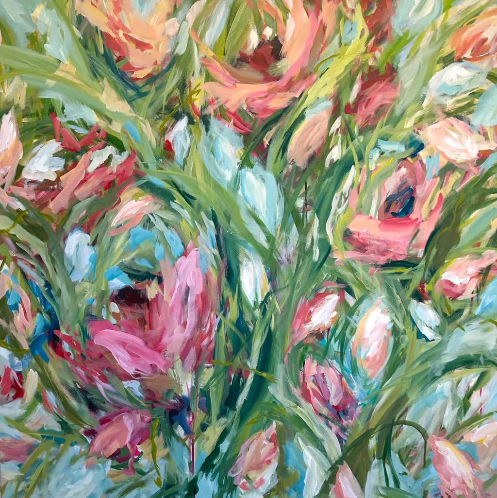 Whispers of Spring: A Vibrant Floral Symphony in Brushstrokes