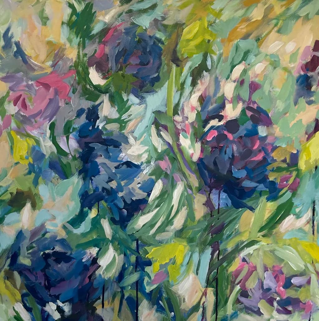Whispers of Color: A Vibrant Floral Symphony in Abstract Expressionism