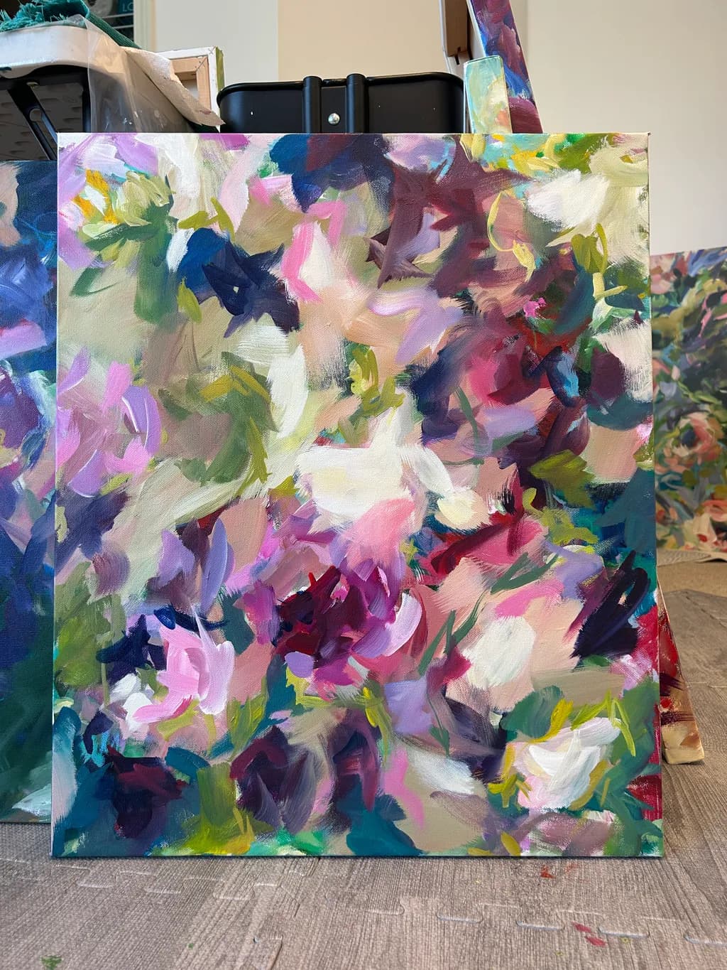 Vibrant Floral Symphony: An Abstract Celebration of Color and Texture
