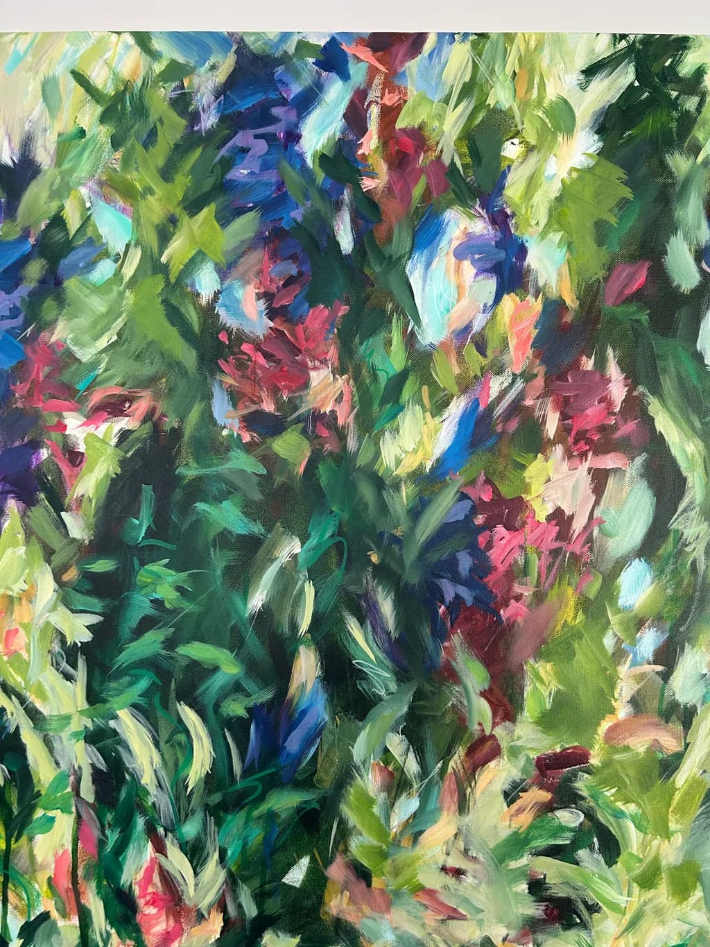 Vibrant Whispers of Nature: A Lush Abstract Garden Symphony