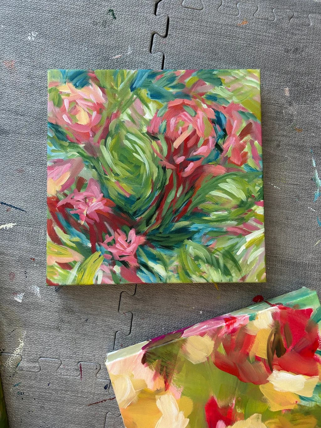 Whispers of Spring: A Vibrant Floral Dance in Brushstrokes