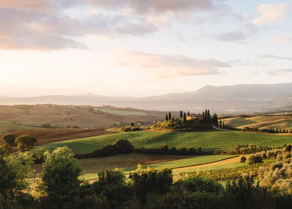 Whispers of Tuscany: A Serene Landscape at Dusk