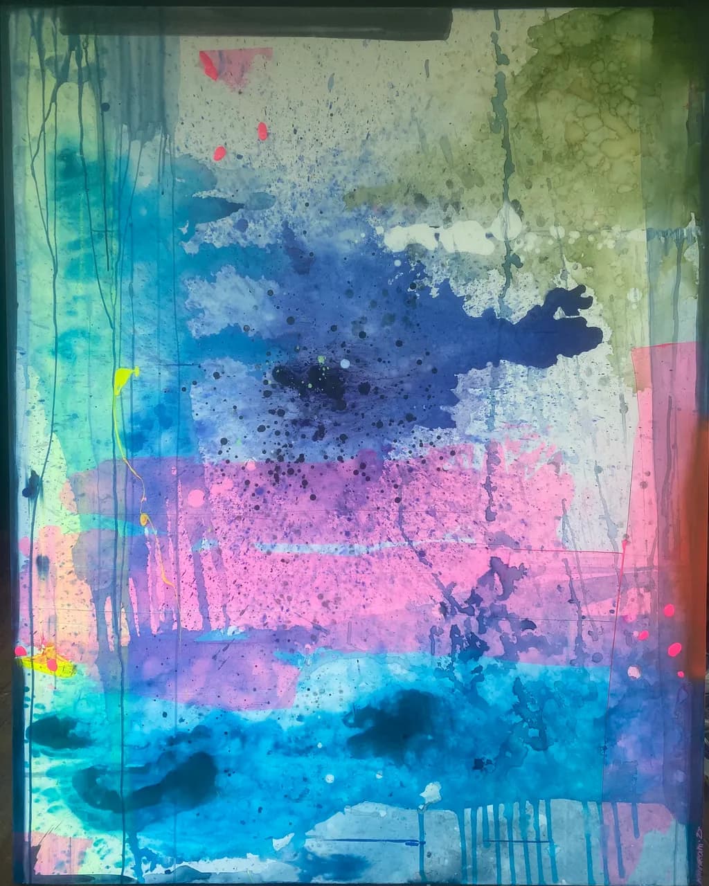 Vibrant Echoes: A Dance of Color and Emotion in Abstract Watercolor Art