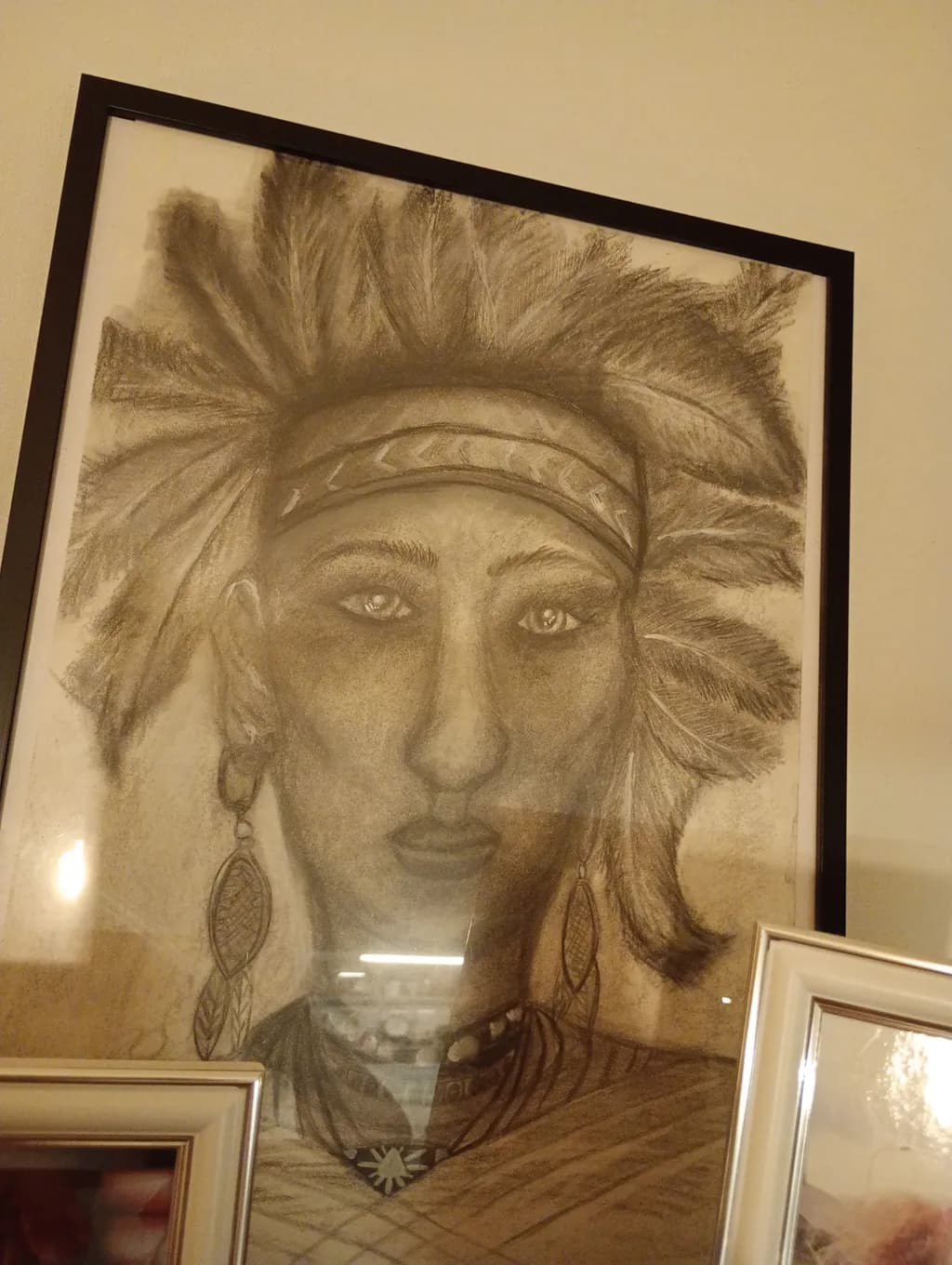Majestic Spirit: A Traditional Portrait of Strength and Expression in Feathers