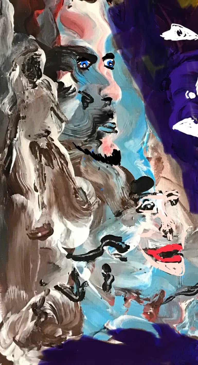 Emotional Echoes: A Colorful Journey Through Abstract Faces