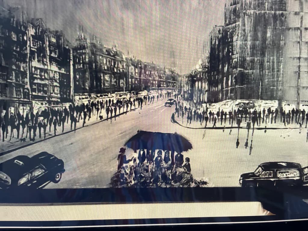Urban Echoes: A Monochrome Journey Through Vintage Streets and Crowds