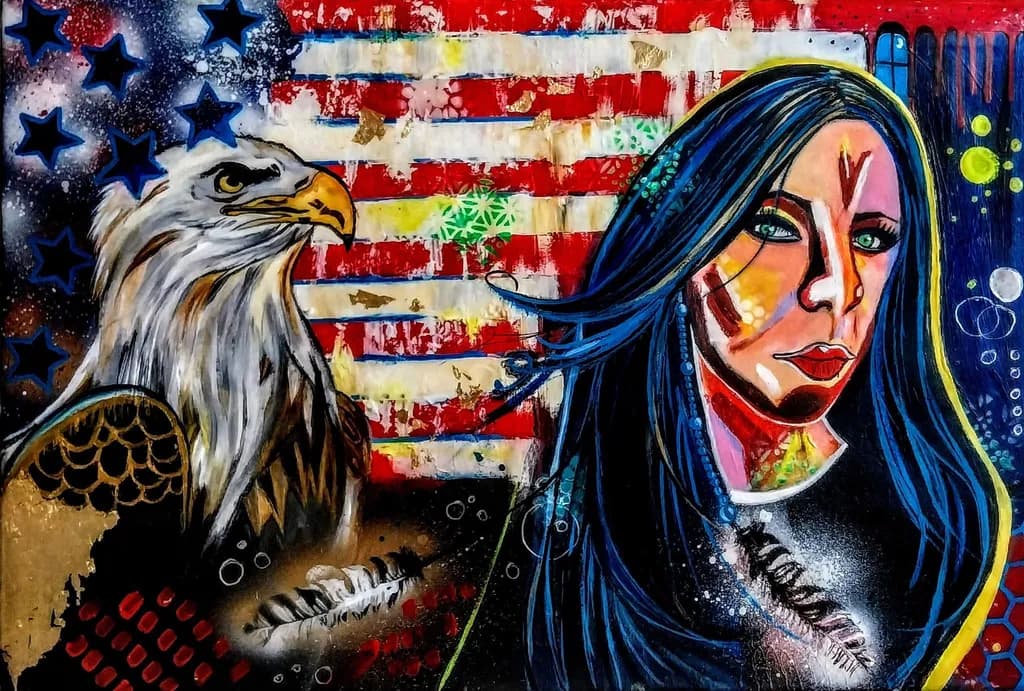 Eagle Eyes and Starry Skies: A Bold Tribute to Freedom and Identity