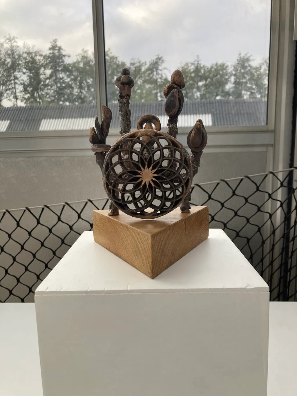 Whimsical Harmony: A Handcrafted Sculpture of Nature's Embrace