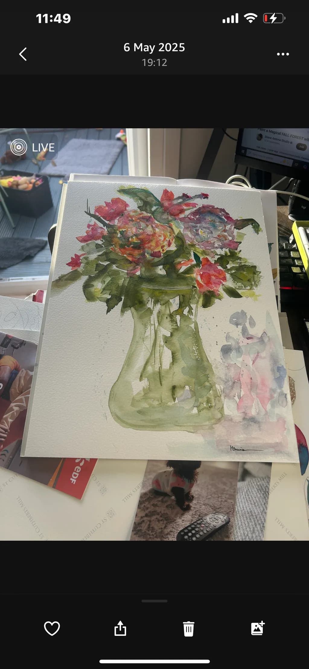 Vibrant Blooms: A Watercolor Still-Life Celebration of Nature's Palette