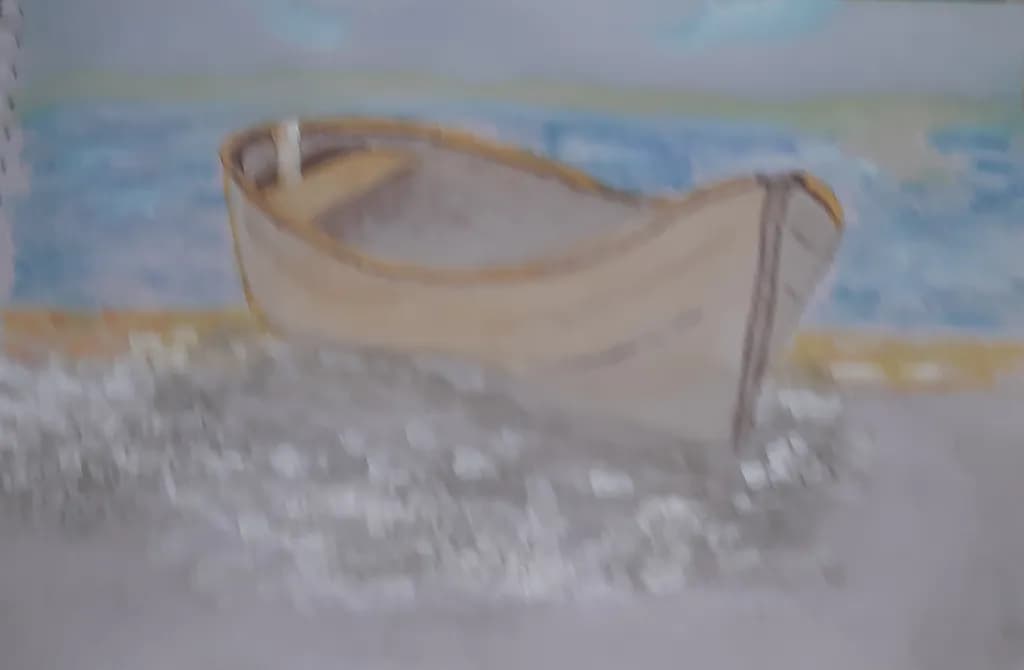 Serenity on the Shore: A Tranquil Boat by the Water's Edge