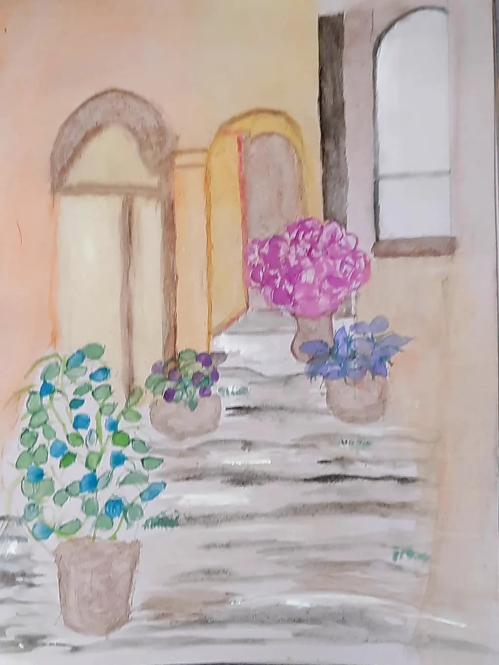 Whispers of Color: A Serene Pathway Adorned with Blossoms