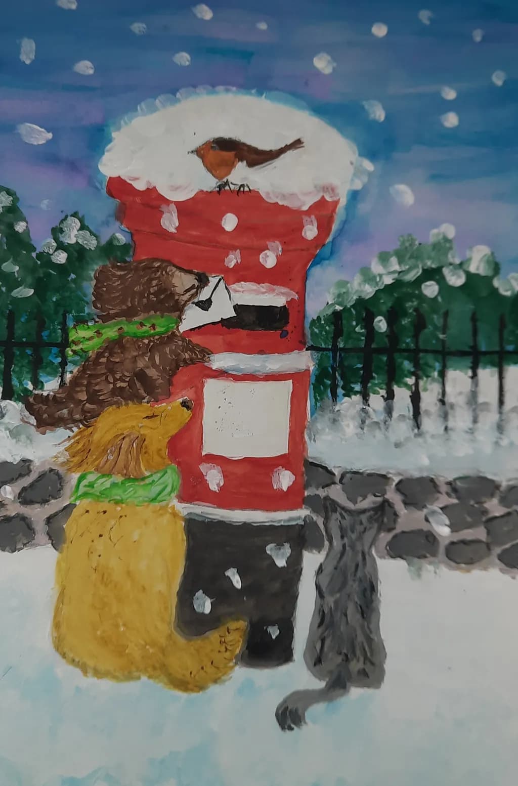 Winter Paws and Postbox
