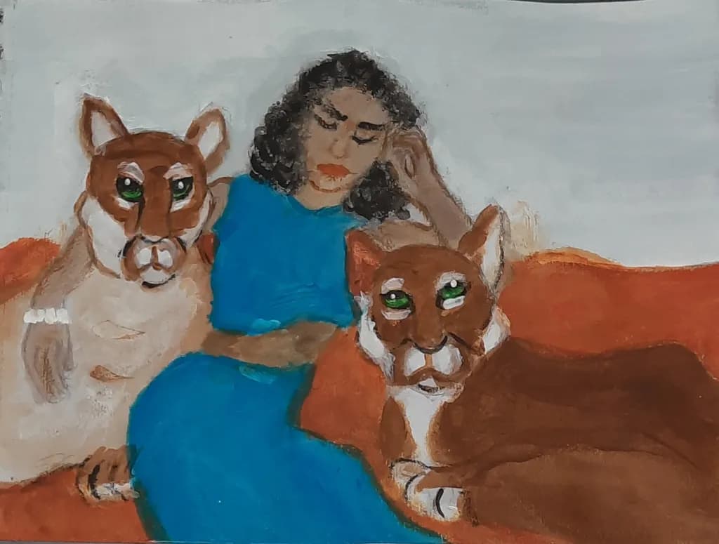 Resting with Lions