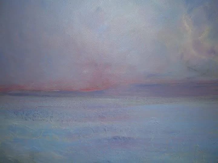 Whispers of Dawn: A Serene Seascape in Soft Hues