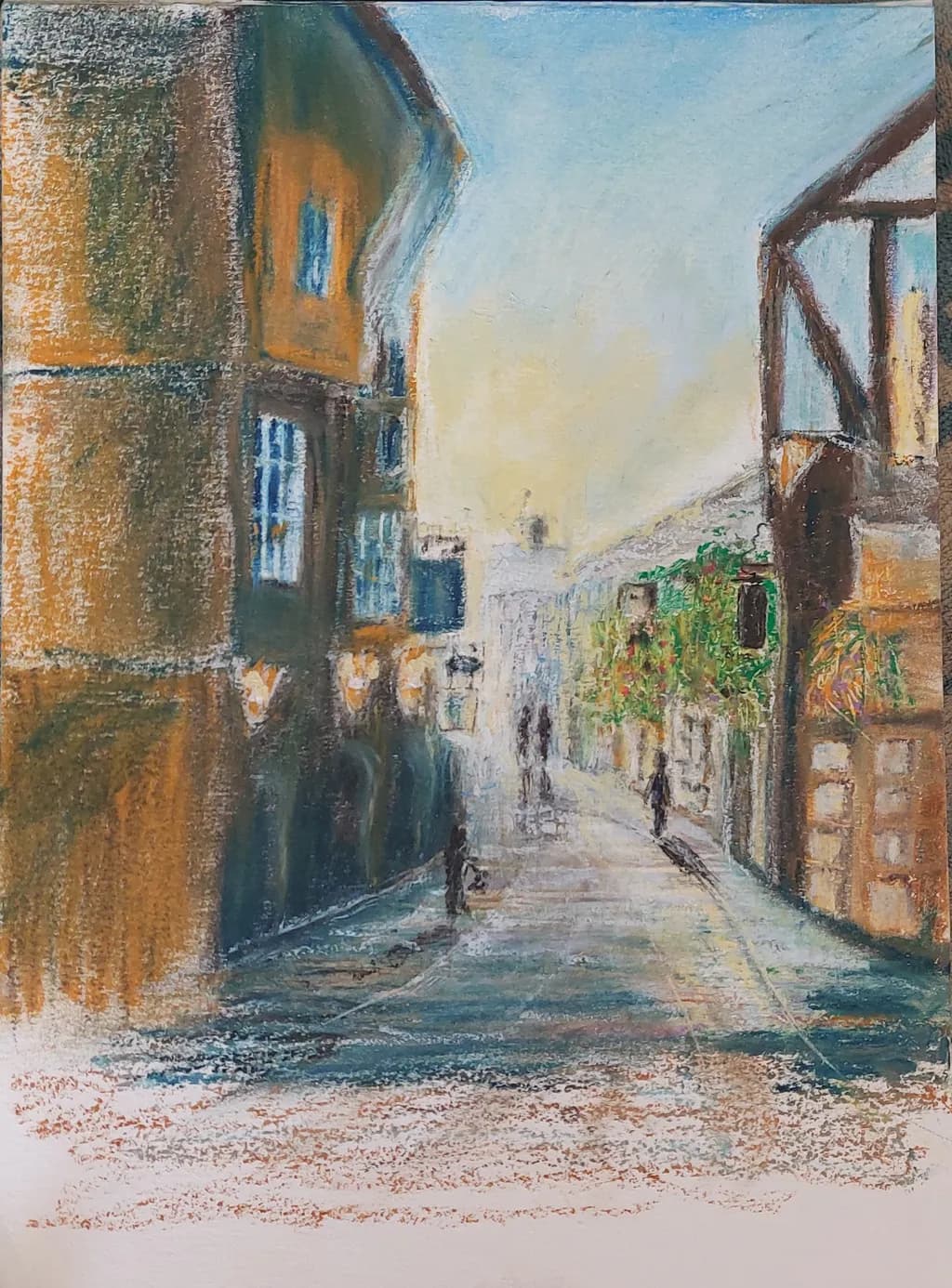 Alleyway in Blue and Gold