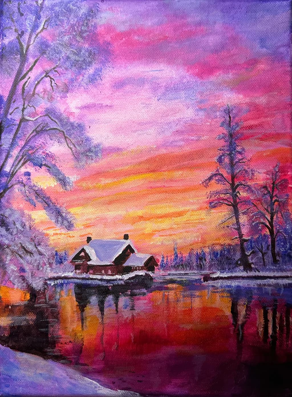 Winter Sunset Reflection