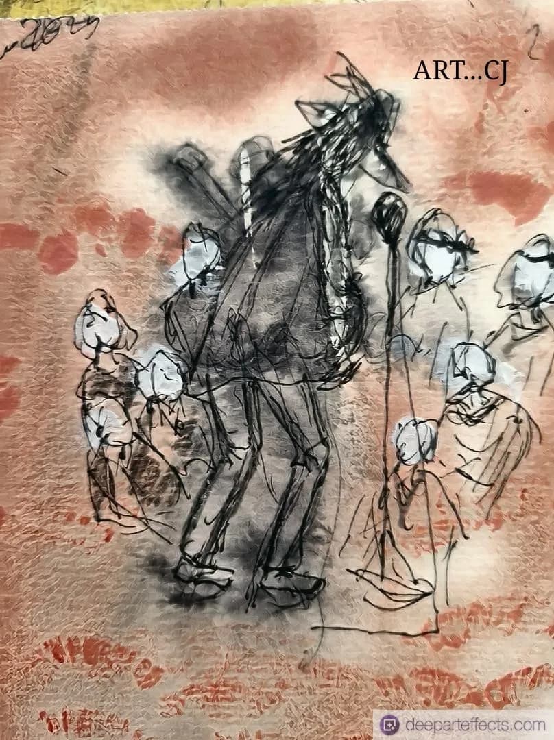 Whispers of the Crowd: A Dance of Shadows and Light