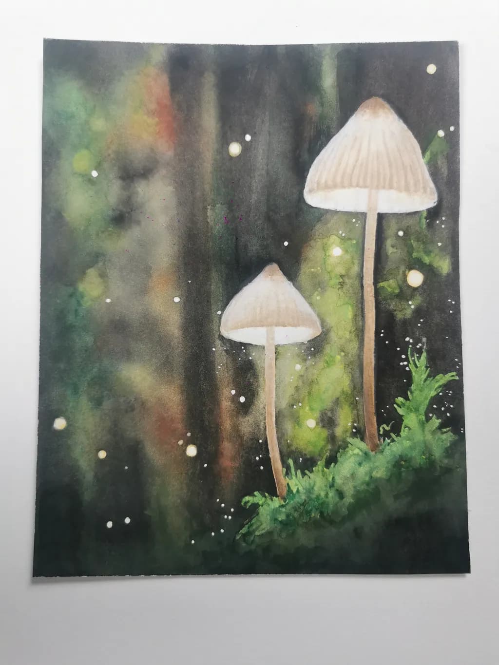 Whispers of the Forest: Enchanted Mushrooms Under a Starry Canopy