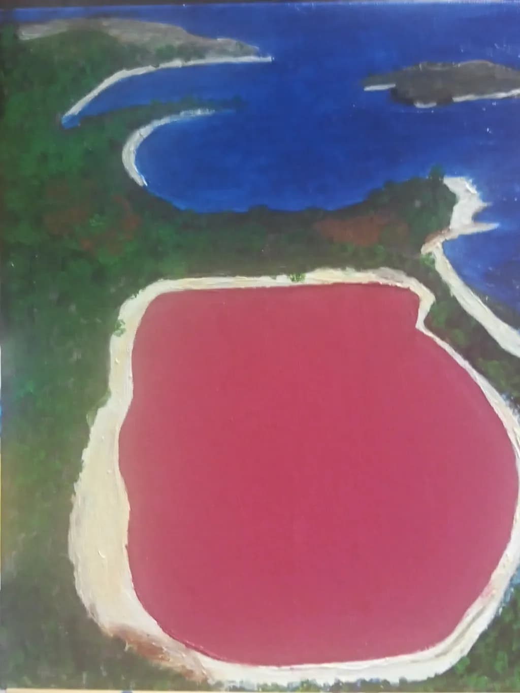 Vibrant Lagoon Serenity: A Coastal Landscape of Nature's Palette