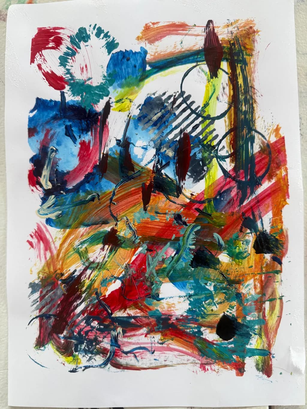 Vibrant Whirlwind: A Dance of Color and Emotion