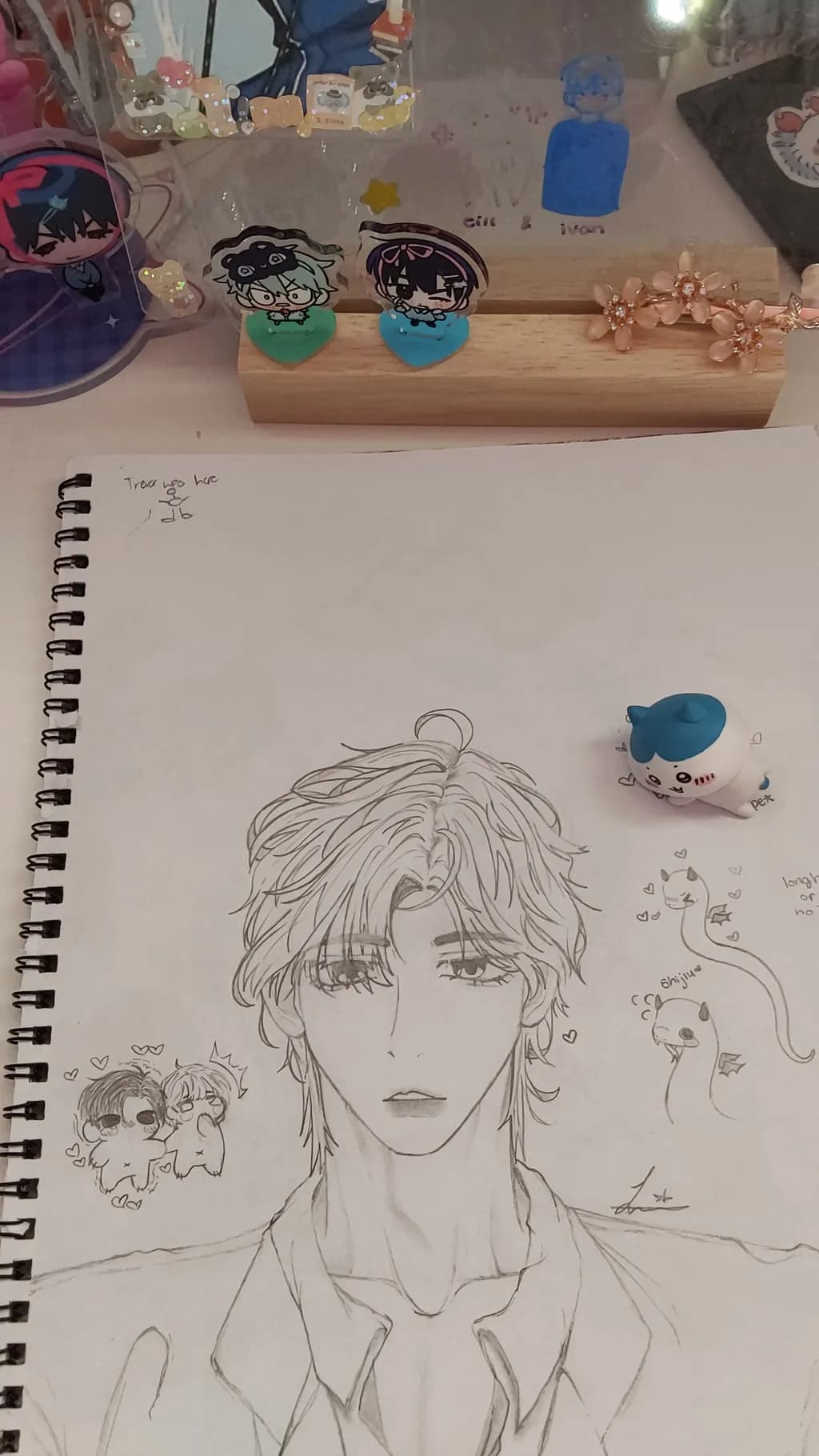 Whispers of Emotion: A Captivating Sketch of a Dreamy Character