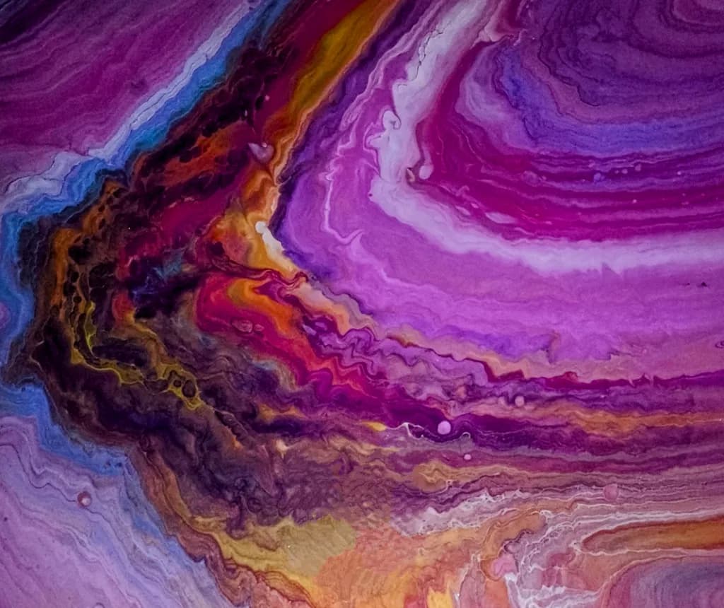 Ethereal Swirls: A Journey Through Vibrant Hues and Textures in Abstract Art