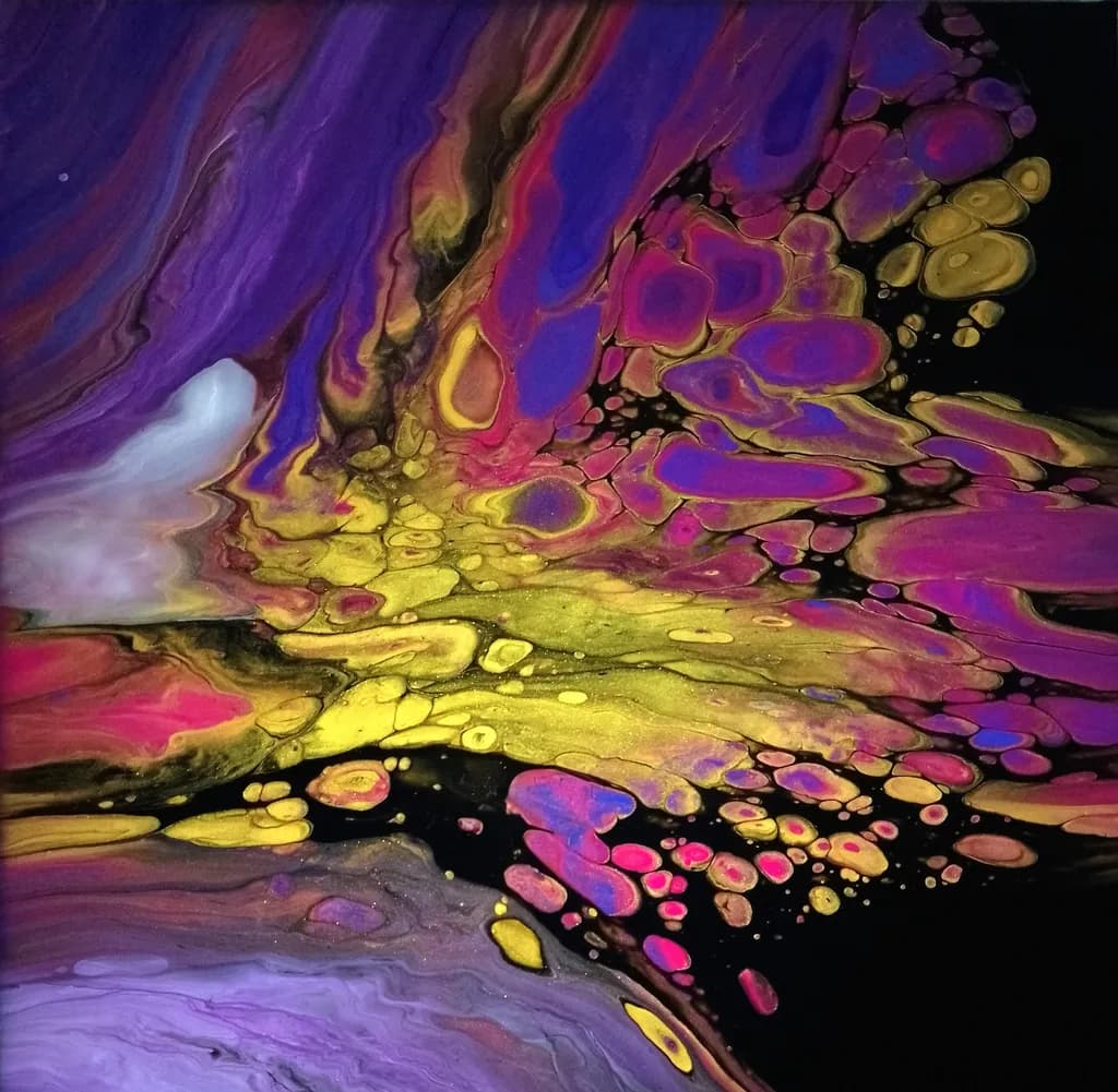 Vibrant Fluidity: A Dance of Colors in Abstract Expressionism