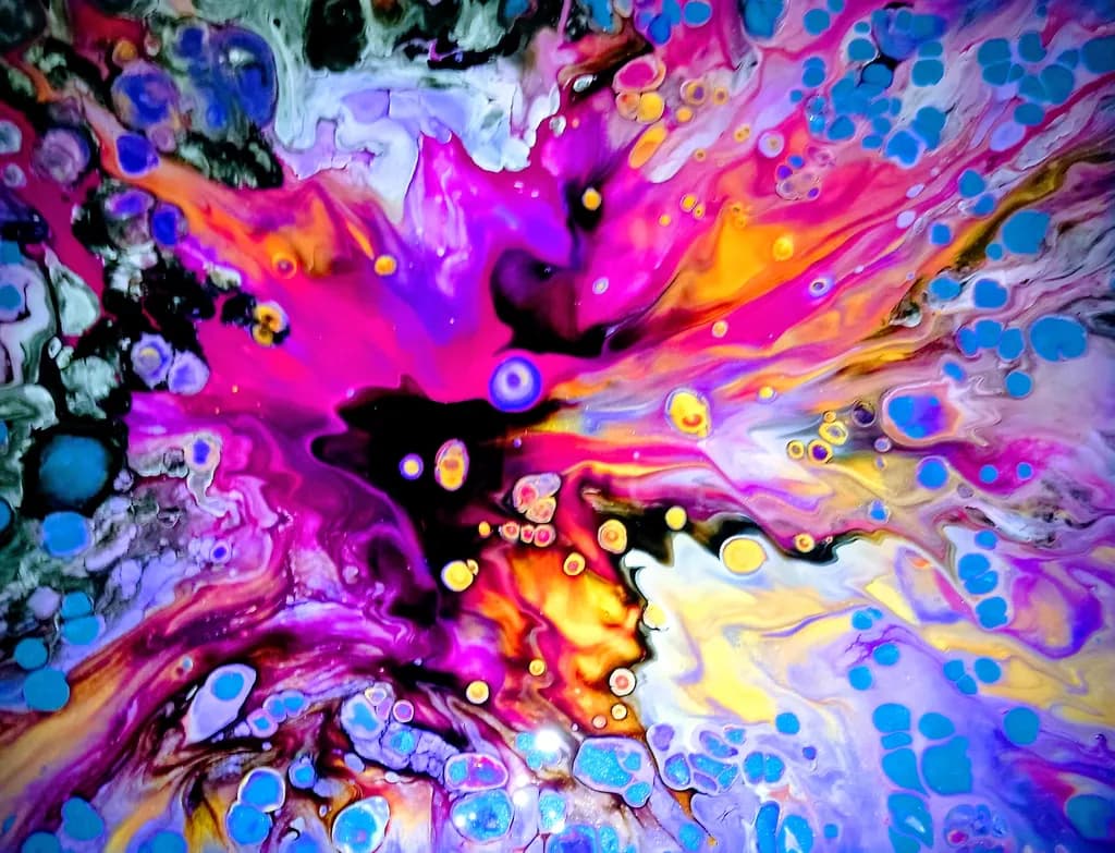 Cosmic Symphony: A Vibrant Dance of Color and Emotion in Abstract Art