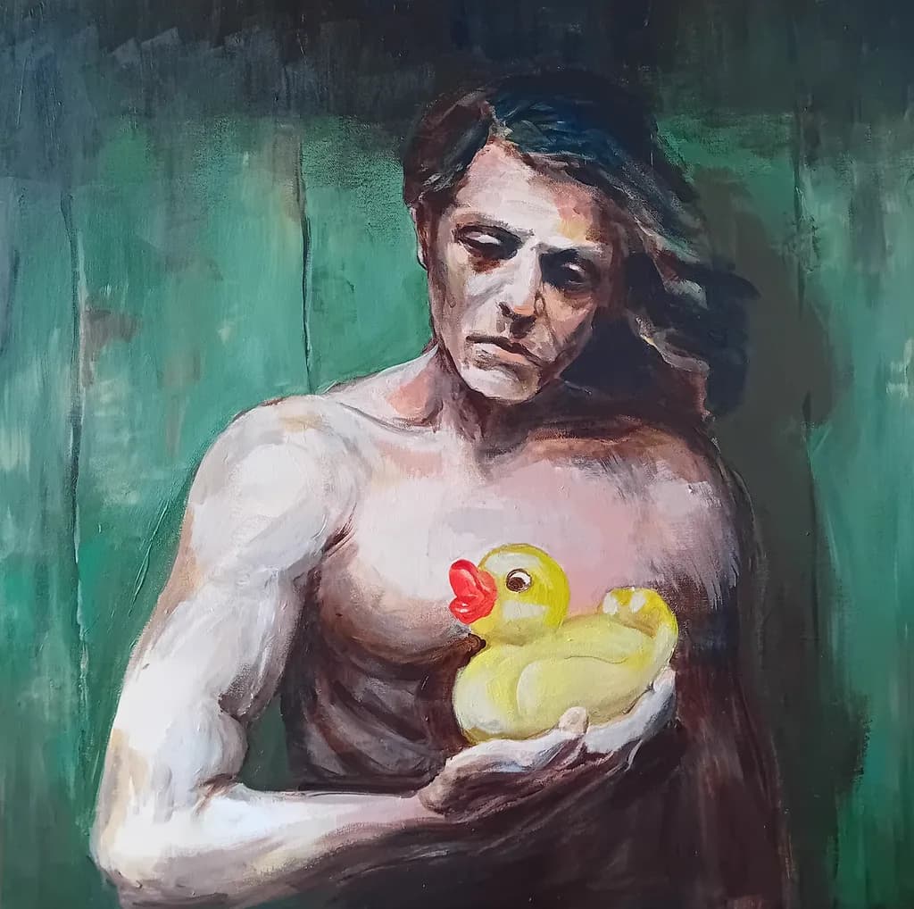 Reflections of Innocence: A Man and His Rubber Duck