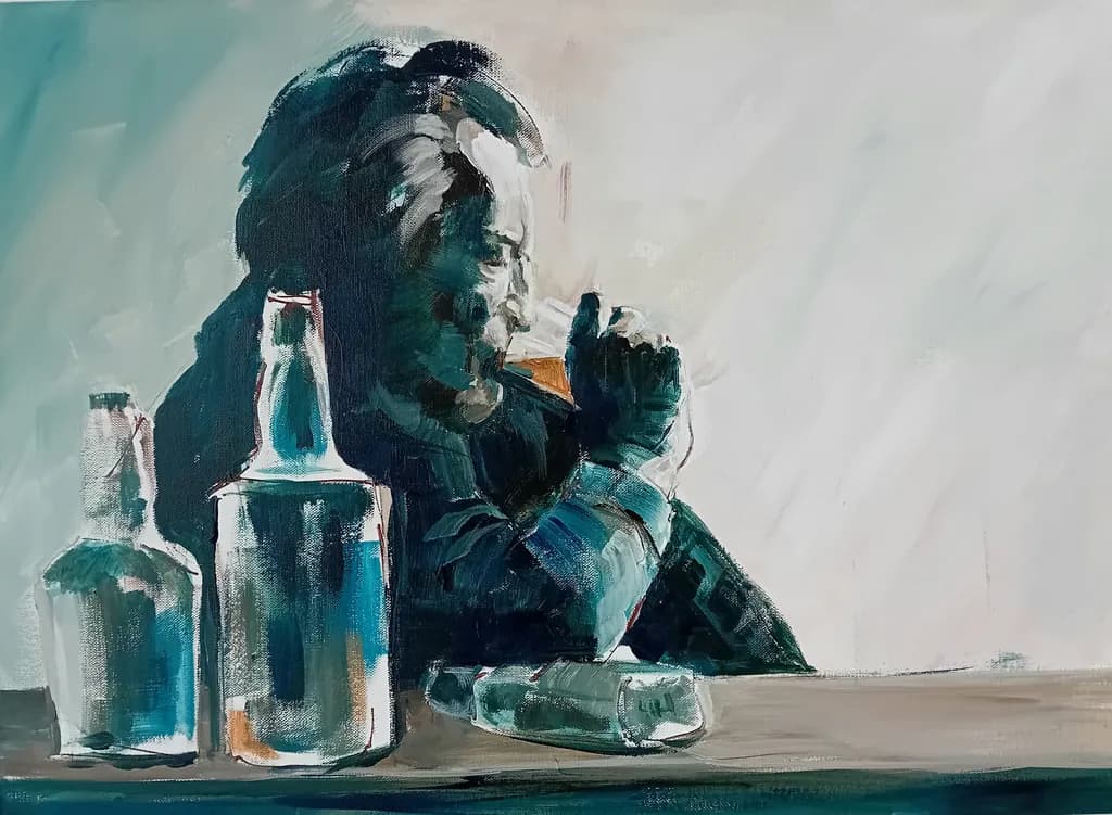 Reflections in Solitude: A Contemplative Portrait of Stillness and Emotion