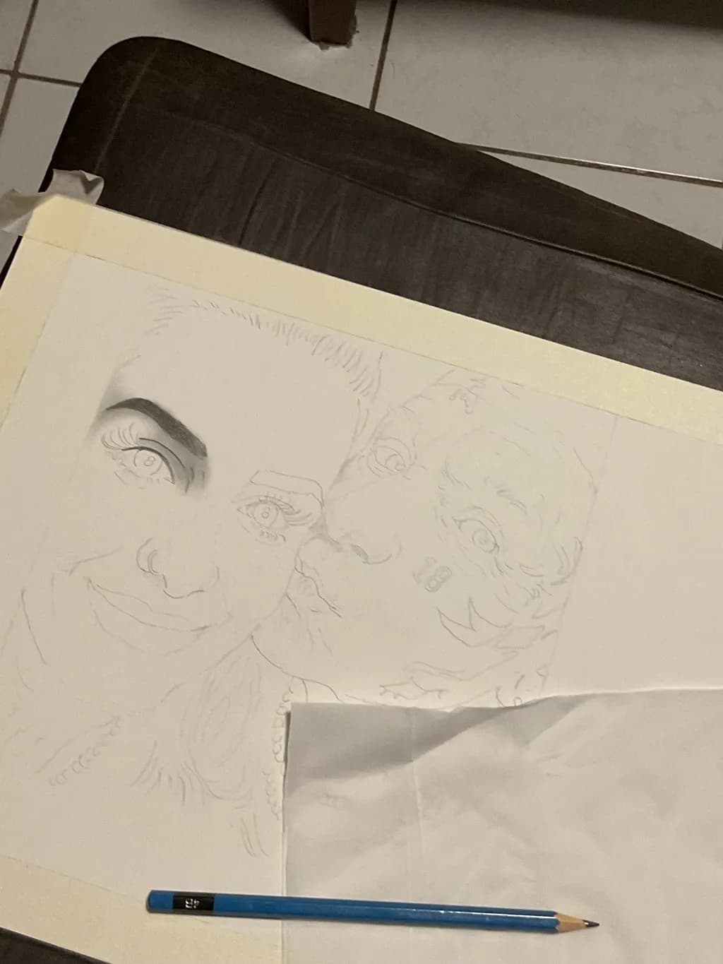 Intimate Expressions: A Dual Portrait Sketch of Connection and Emotion