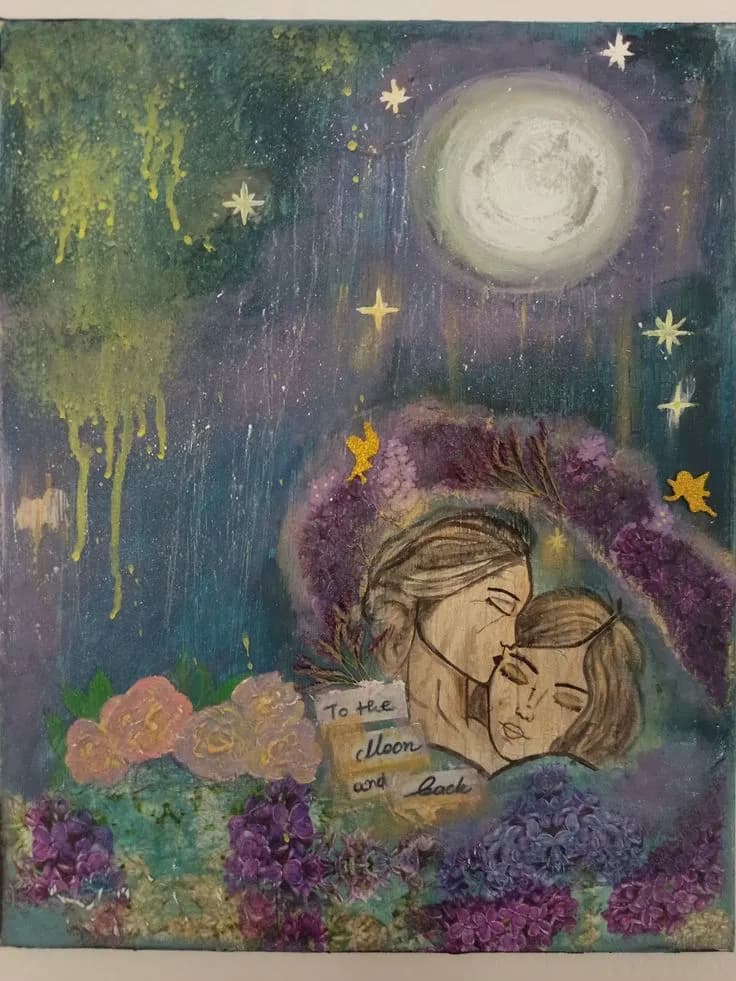 Ethereal Embrace: Love to the Moon and Back