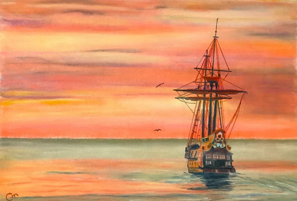 Galleon at Dusk