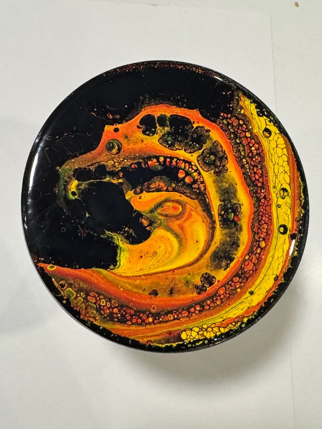 Vibrant Circular Dance: An Abstract Journey Through Color and Texture