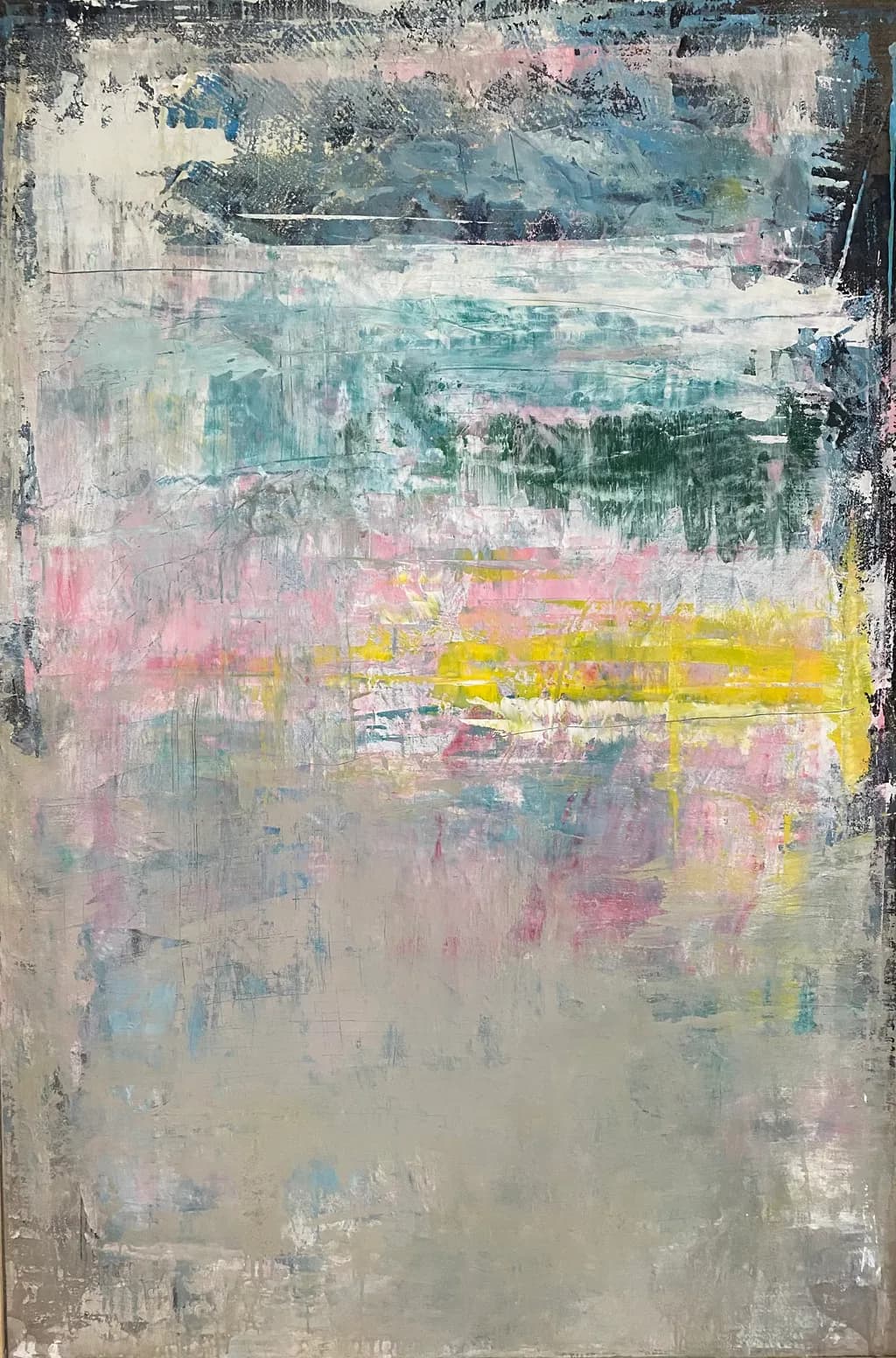Whispers of Color: A Dreamy Abstract Landscape in Soft Hues