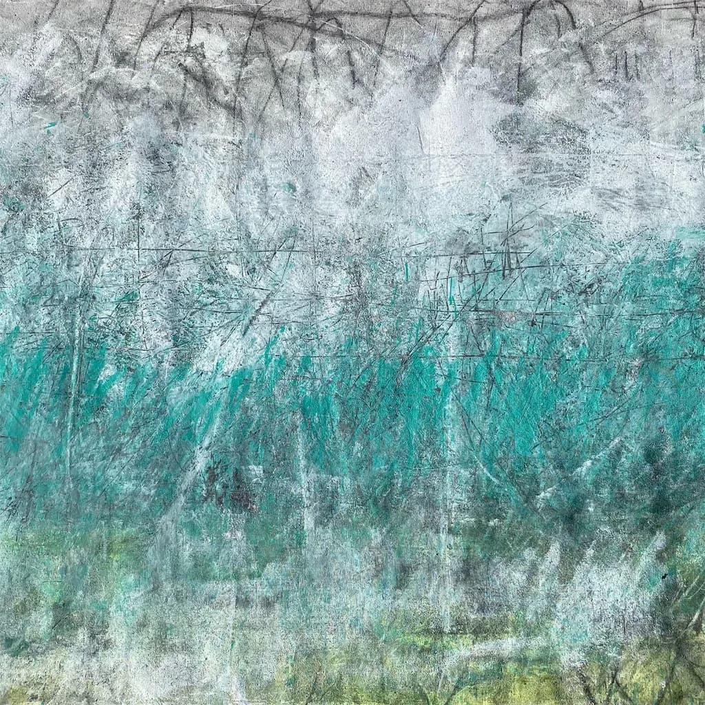 Whispers of Blue: An Abstract Journey Through Layered Textures