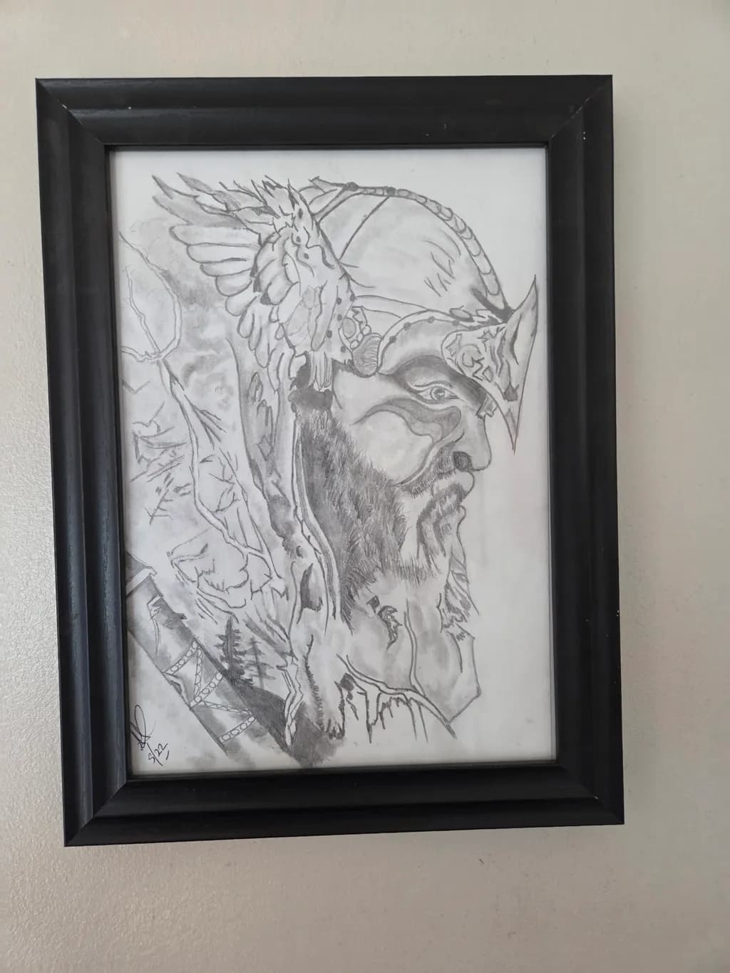 Mythical Warrior: A Detailed Sketch of Strength and Valor