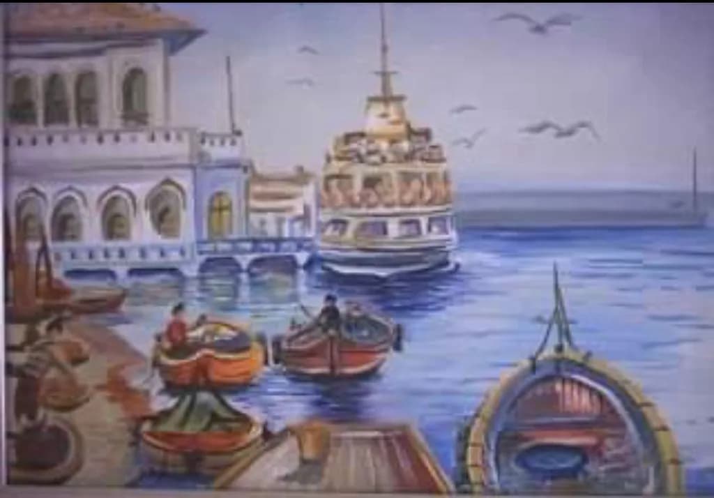 Harbor Serenity: A Vibrant Dance of Boats and Architecture by the Water's Edge