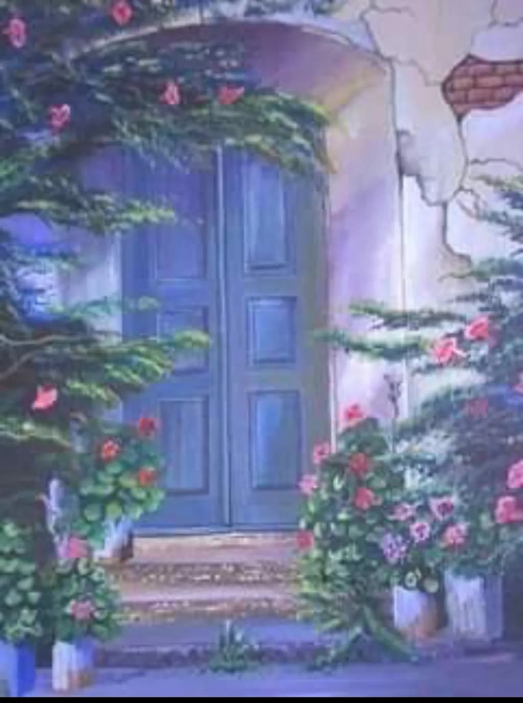 Whispers of the Blue Door: A Serene Garden Escape