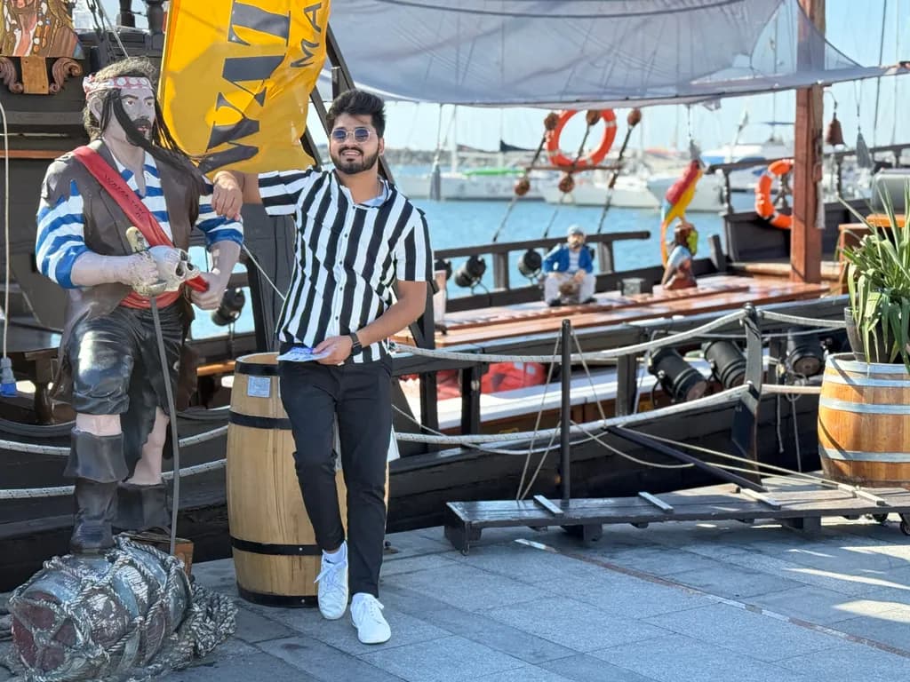 Pirate's Embrace: A Casual Encounter at the Waterfront Adventure