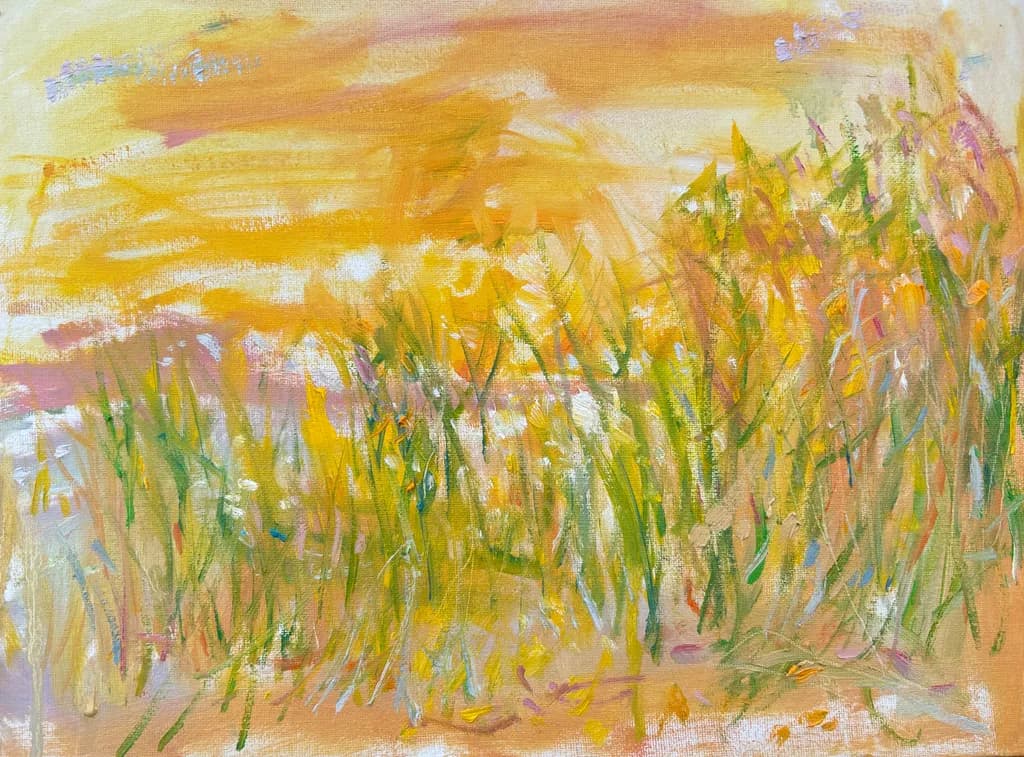 Golden Serenity: A Vibrant Dance of Grass and Sky